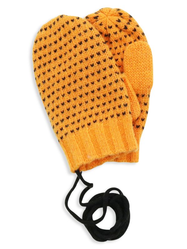 Portolano Little Kid's Birds Eye Knit Gloves